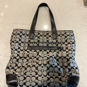 Coach signature black and grey shoulder bag